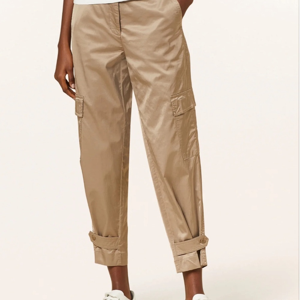 Cambio Kalla Satin Cargo Pants Brown Size 4